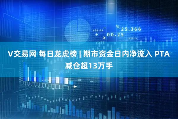 V交易网 每日龙虎榜 | 期市资金日内净流入 PTA减仓超13万手